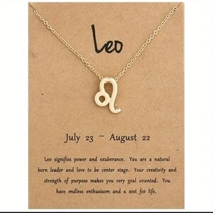 Leo Zodiac Symbol Pendant Necklace